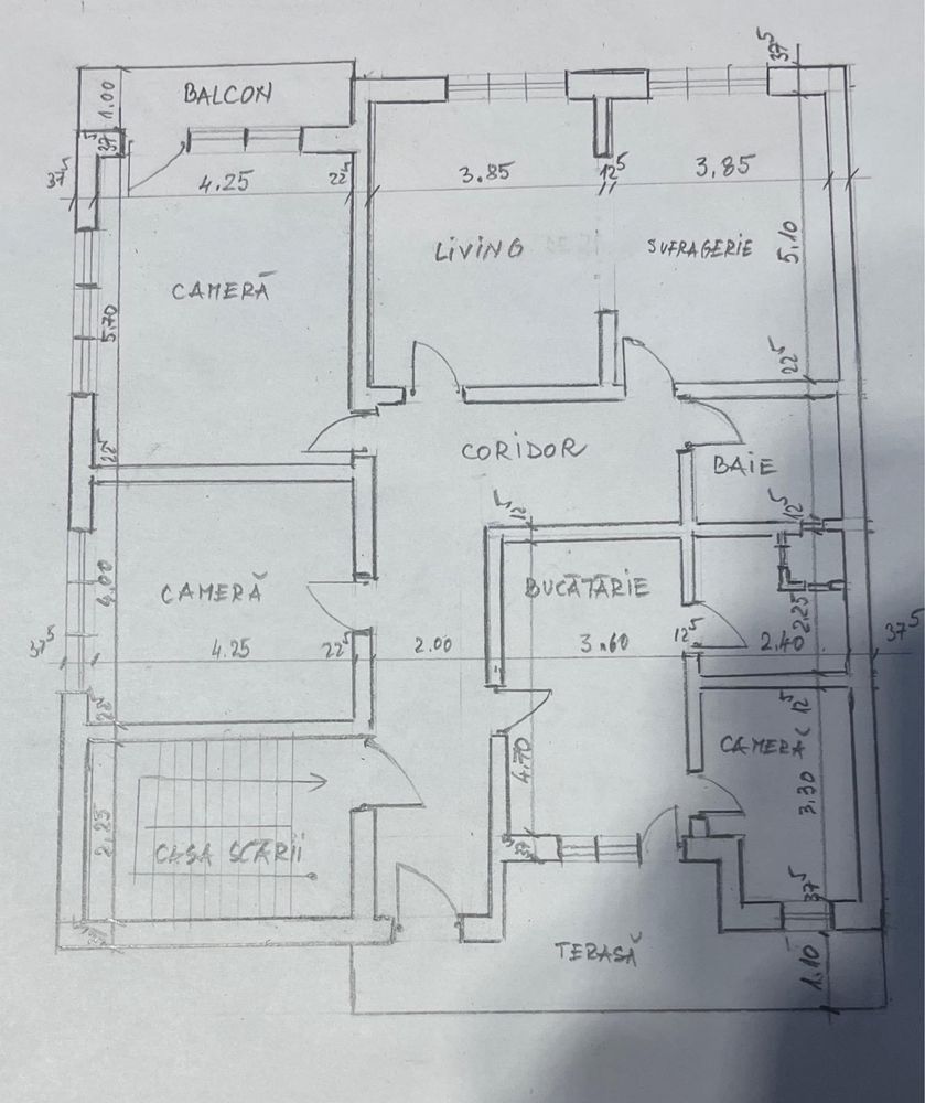 BRASADAS vinde ap 5 cam etaj 1 in casa cu etaj centru vechi. - Poză 4