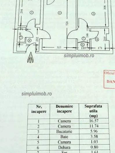 Metrou Dristor 2 camere renovat Parklake - Schiță 7