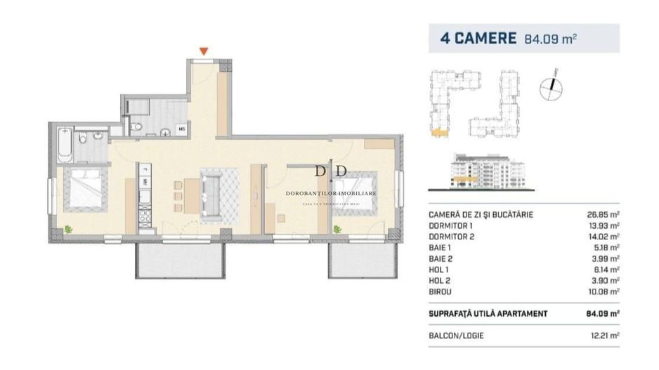 Apartament 4 camere de vânzare | Parcare subterana | Bloc nou 2024 - Poză 16