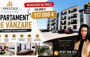 APARTAMENT 3 CAMERE DE VÂNZARE | ȘELIMBĂR | ETAJ 2 | BALCON | PARCARE