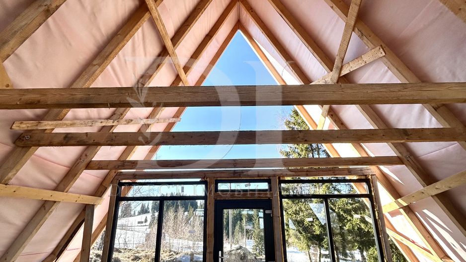 Cabana tip A frame si teren 1000 mp de vanzare / Marisel . Cluj - Poză 7