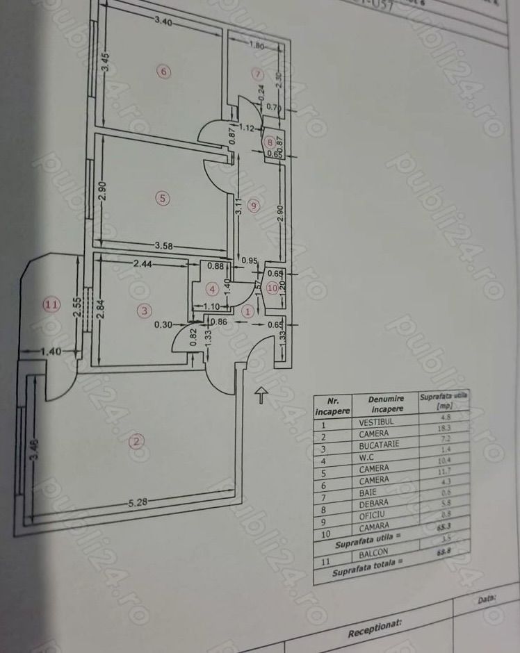 Apartament cu 3 Camere Militari - Poză 4
