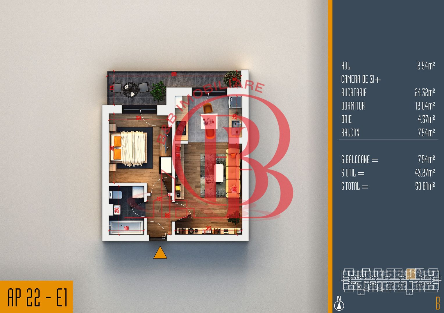 Oferta Lansare 2 camere proiect nou Pallady - Schiță 5