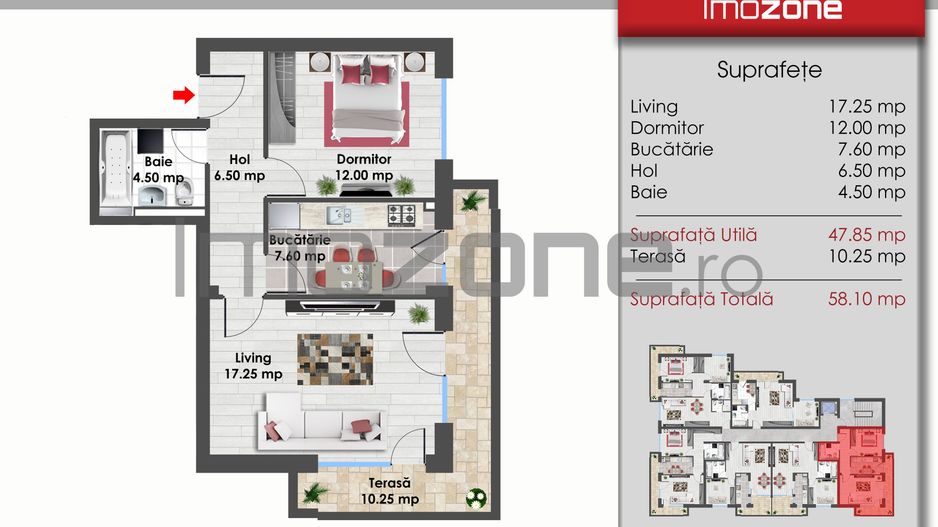 Drumul Taberei, 2 Camere, Decomandat, 700 m metrou Raul Doamnei, 2/4, 58mp, lift - Poză 6