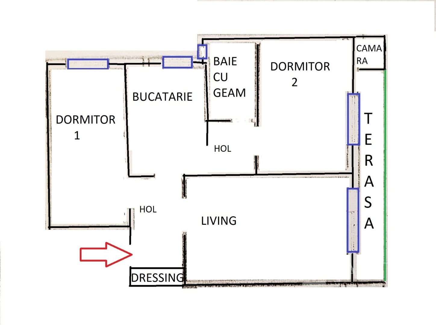 Vanzare apartament cu 3 camere in zona Iulius Mall! - Schiță 9