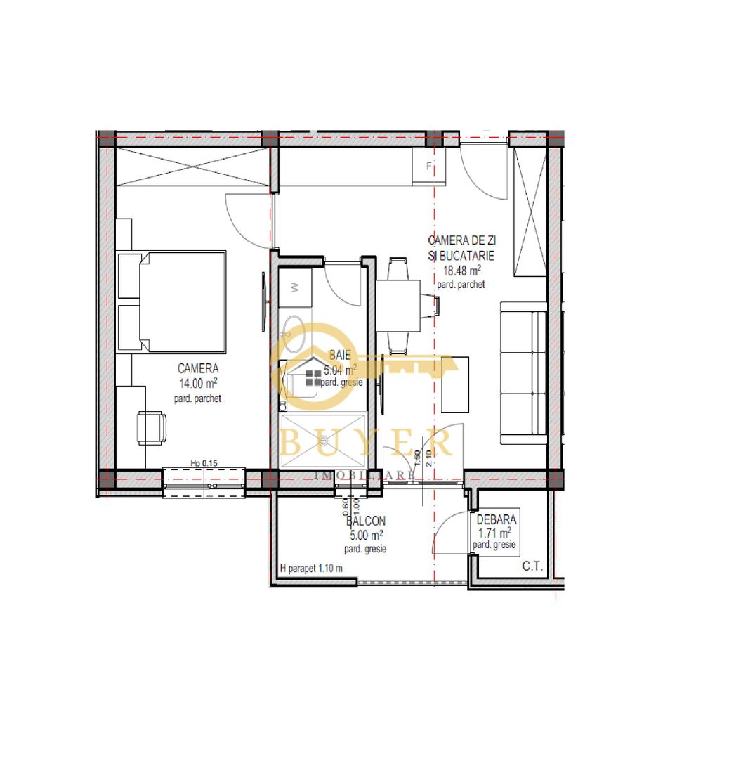 Apartament cu 2 camere si curte proprie, zona Lac Binder, lift - Poză 5