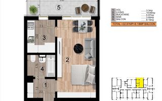 GARSONIERA | METROU 15MIN | 41 MP | CAMPUS 650M | 75.500€ - Poză 6