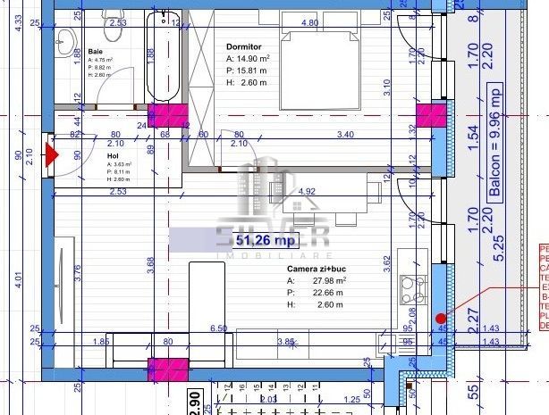 Apartament cu 2 camere/51.3mp/imobil NZEB. - Poză 4