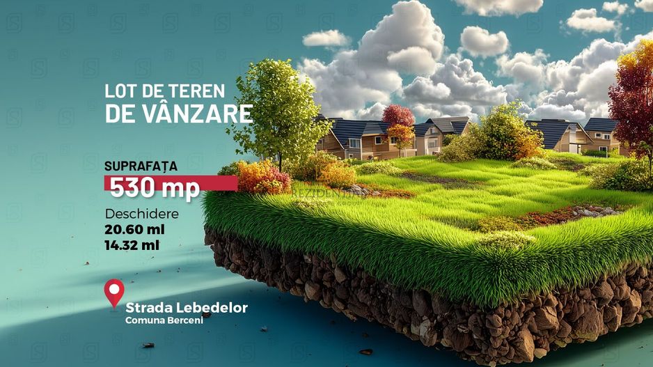 Teren intravilan 530 mp cu dubla deschidere - Comuna Berceni - Poză 1