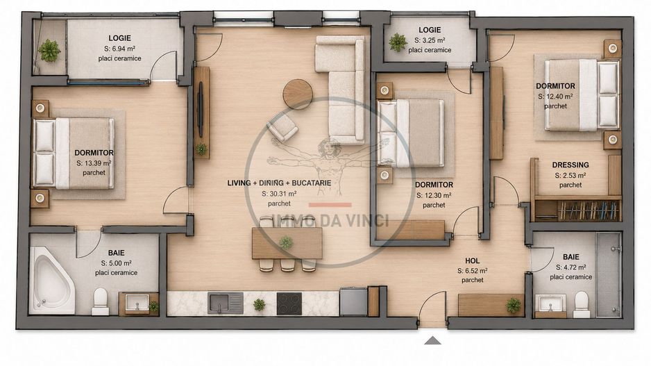 Apartamente cu 1-2-3-4 camere, parcare | Bloc Nou Traian Vuia Pod IRA - Poză 9