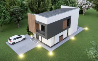 Vila eficienta energetic Tunari, strada publica, POMPA SI PANOURI SOLARE - Poză 4