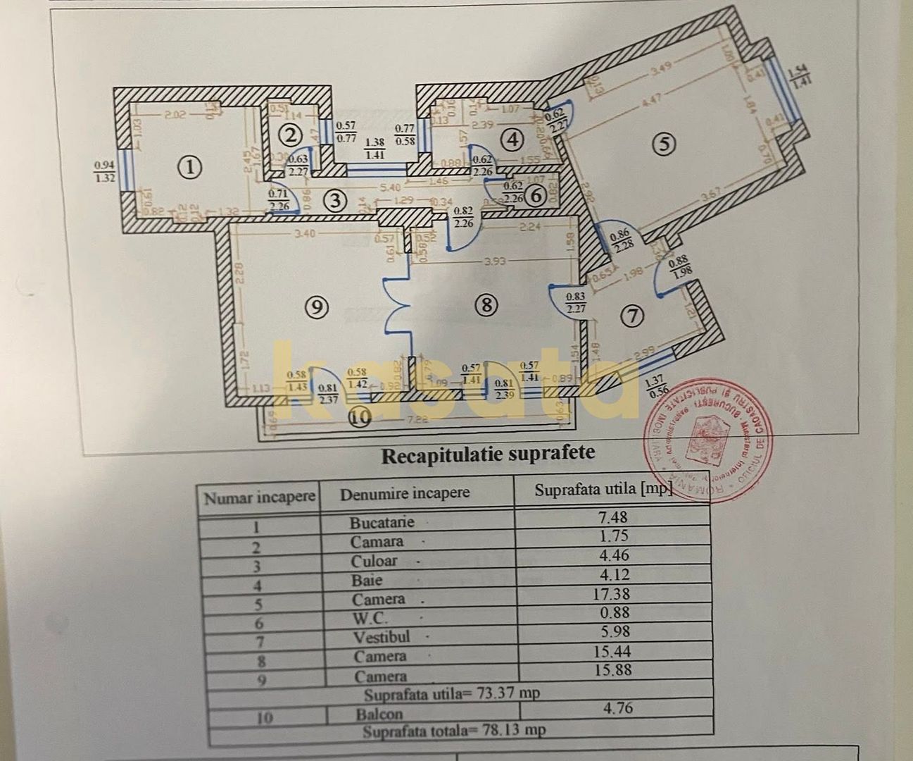OPORTUNITATE | APARTAMENT 3 CAMERE | VILA | PIATA SPANIEI | ETAJ 1 - Poză 6