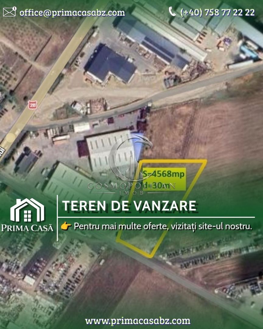Teren intravilan Soseaua Bucuresti (Spatarului) langa A7 S=4.570mp d=30m - Poză 1