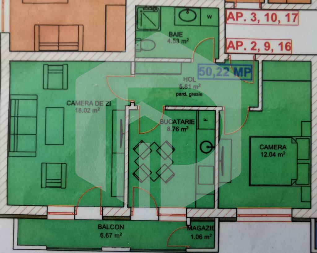 Apartament 2 camere/ Zona Supeco/ Ciresica-Etaj 3 -Intabulat - Poză 3