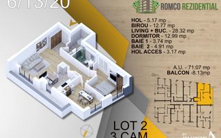 Apartament 3 camere,Panouri Fotovoltaice,Costuri minime,Pallady/Titan - Poză 9