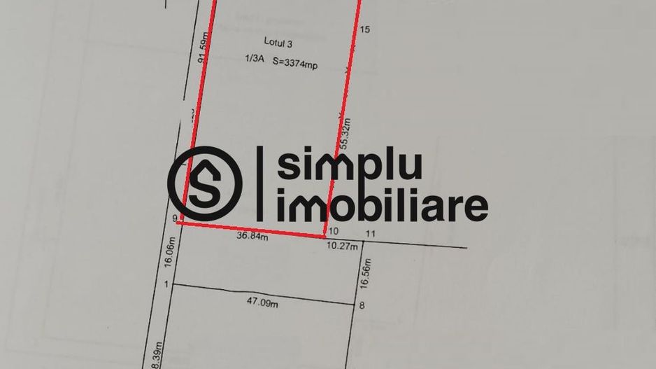 Teren intravilan,  zona Metro! - Schiță 1