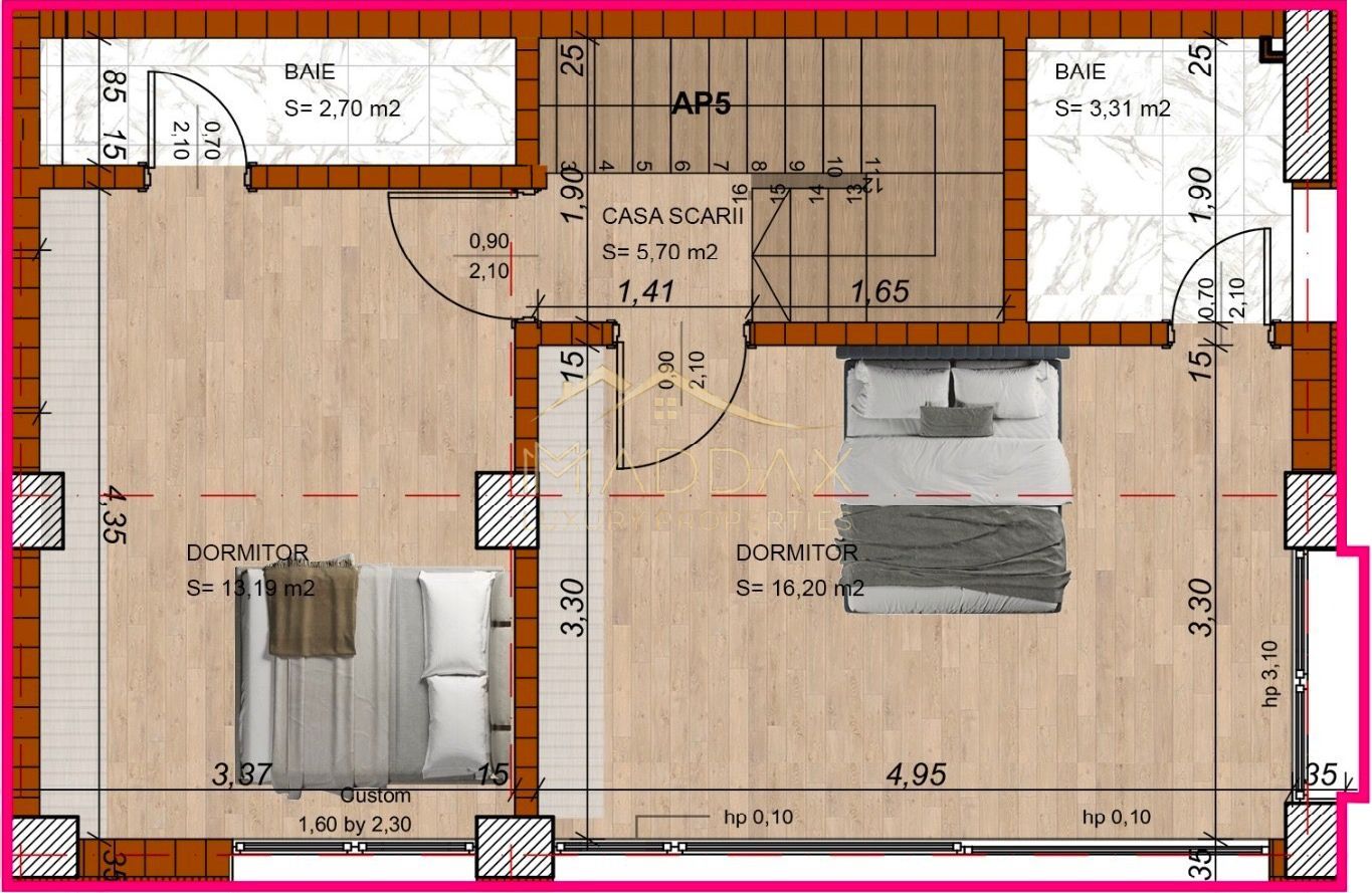 Apartament de vanzare 3 camere tip Duplex***Curte 110mp***Piata Domenii - Poză 22