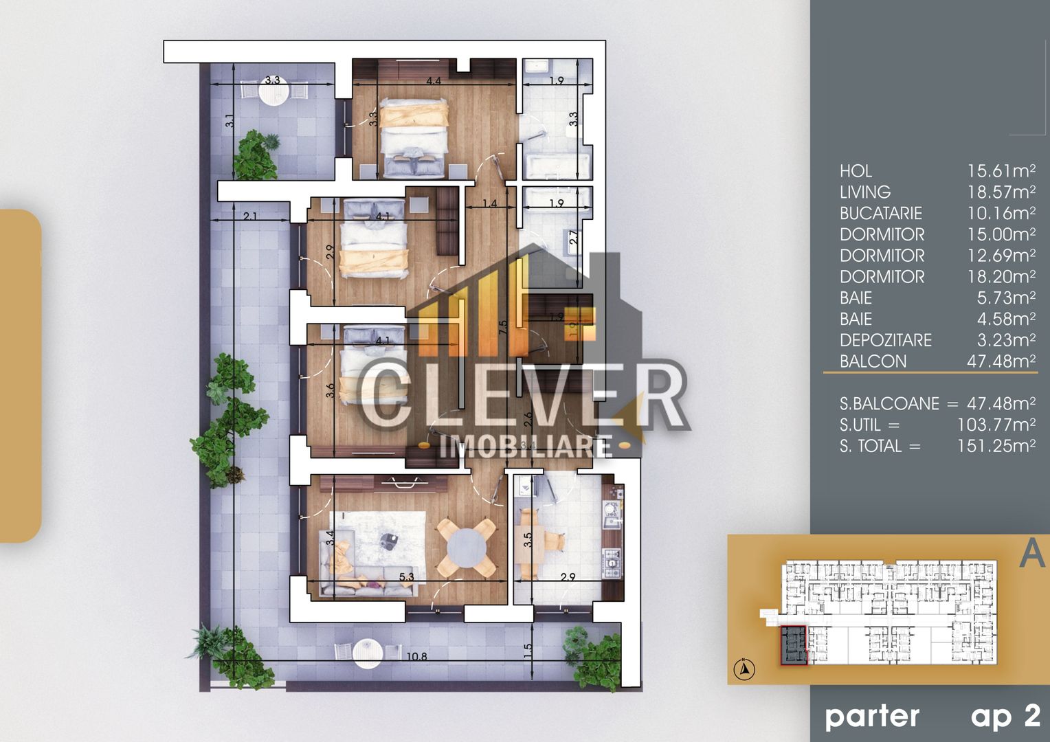 Apartament 4 camere Finalizat |  Parcare inclusa | 7 min metrou Teclu - Poză 1