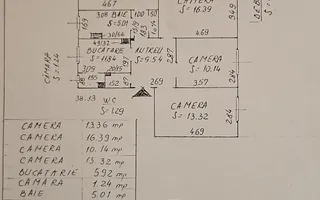 Apartament cu 4 camere renovat, 77mp, etaj 3/4 in Manastur ! - Schiță 14