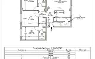 Apartament 4 camere decomandate la cheie zona Arinilor Mănăștur - Schiță 21