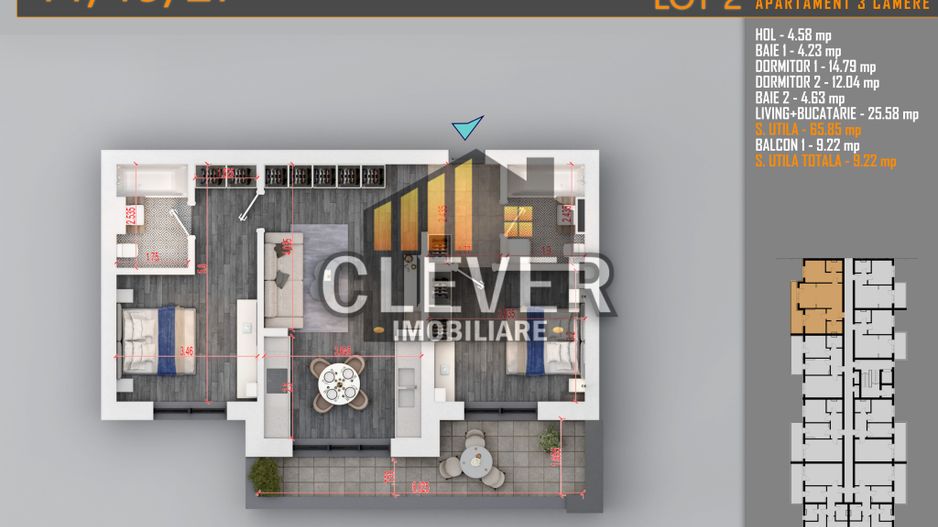 Apartament 3 Camere Pallady, metrou Nicolae Teclu Comision 0% - Poză 3