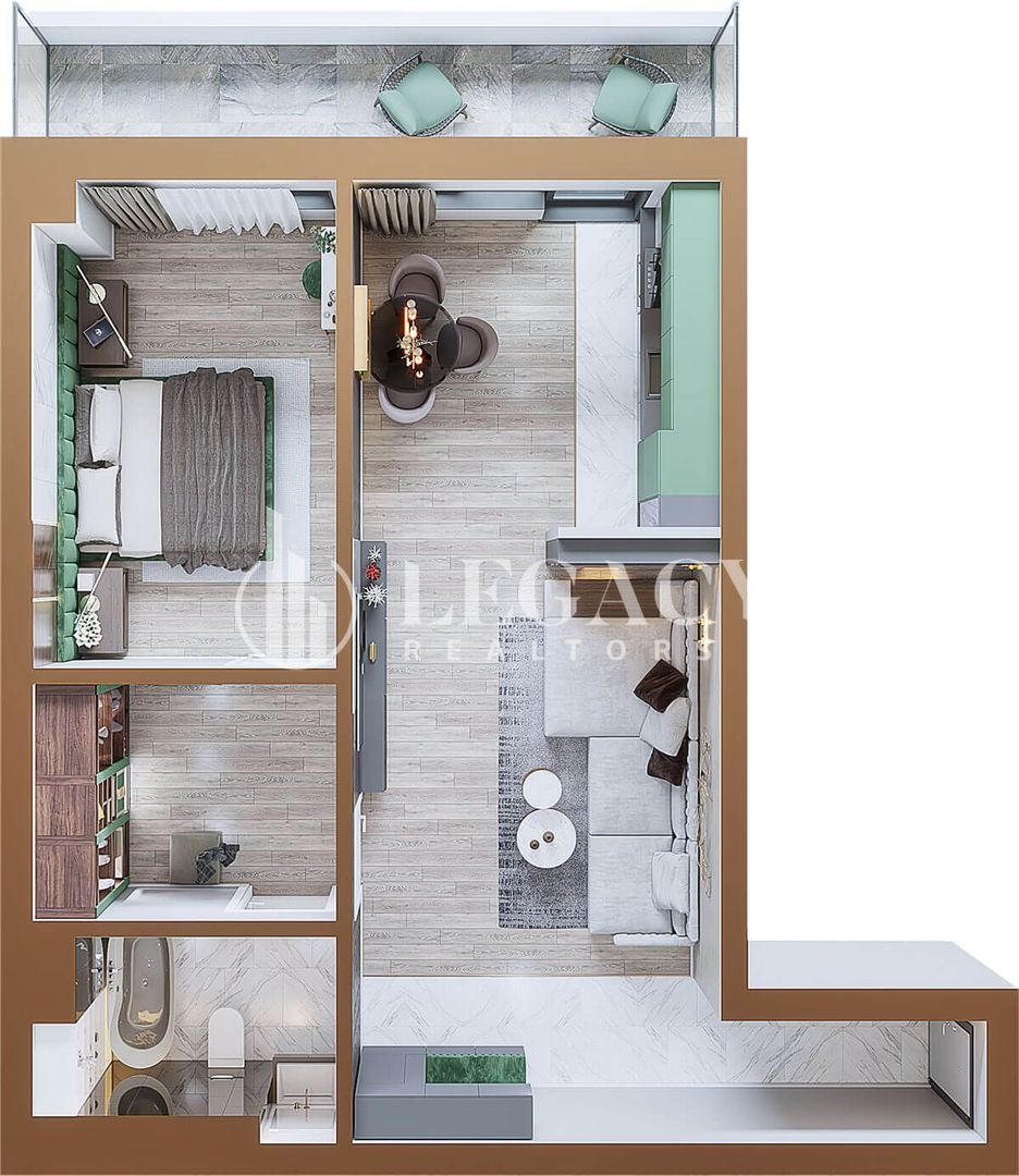 Apartament 2 camere, tip 1A, 1B, 8A, 8B - Copou Garden Residence - Poză 1