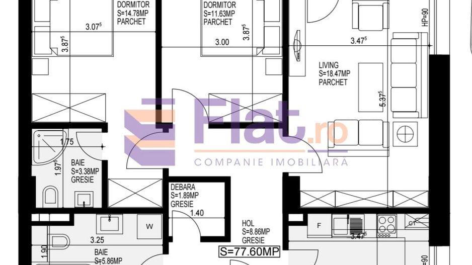 Apartament 3 camere | 2 băi | Grandis Residence – Brașov Coresi - Poză 33