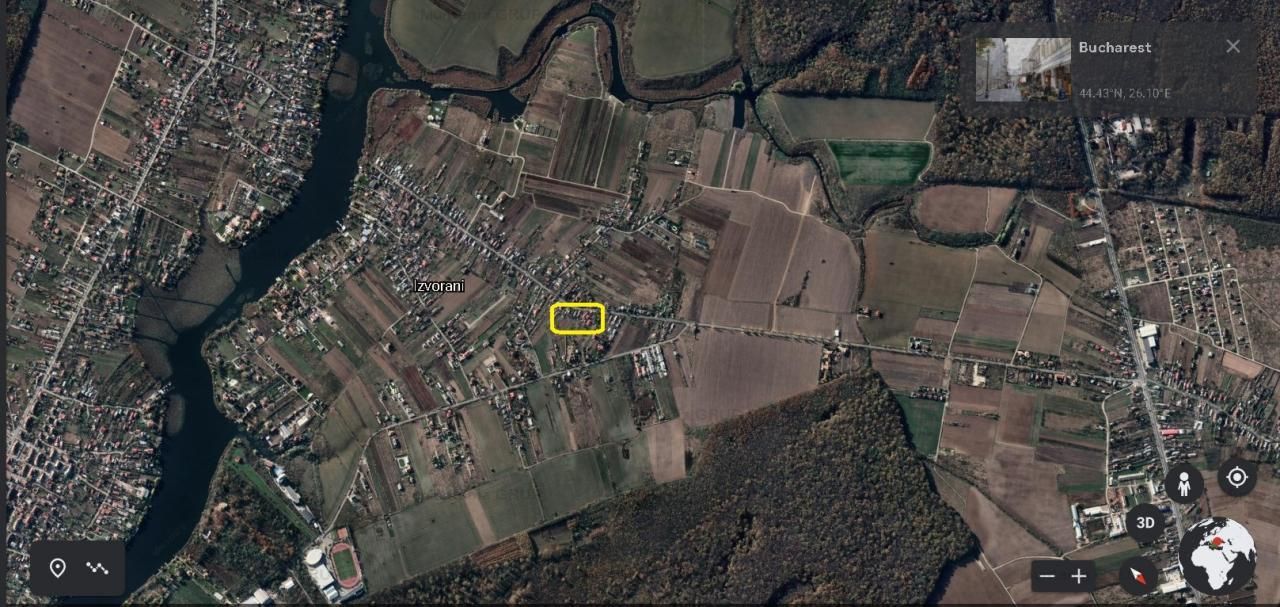 IZVORANI - Mihai Eminescu, 495 mp. teren cu deschidere de 14 m. - Poză 1