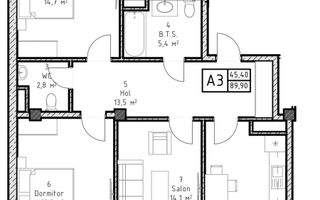 Vânzare, apartamet, 3 camere, str. Alexandru cel Bun, or. Ialoveni - Poză 8