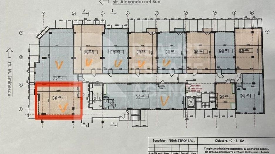 Chirie, spațiu de birouri, 78 mp, str. Mihai Eminescu, Centru - Poză 2