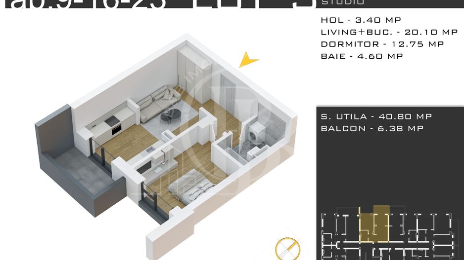 Apartament 2 camere-Th Pallady-Metrou N Teclu-Parcare Gratis - Schiță 11