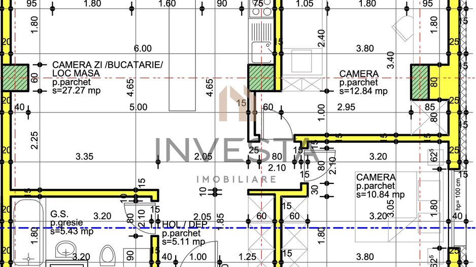 Apartament 3 camere Mărăști – clădire nZEB -  localizare Premium - Schiță 2