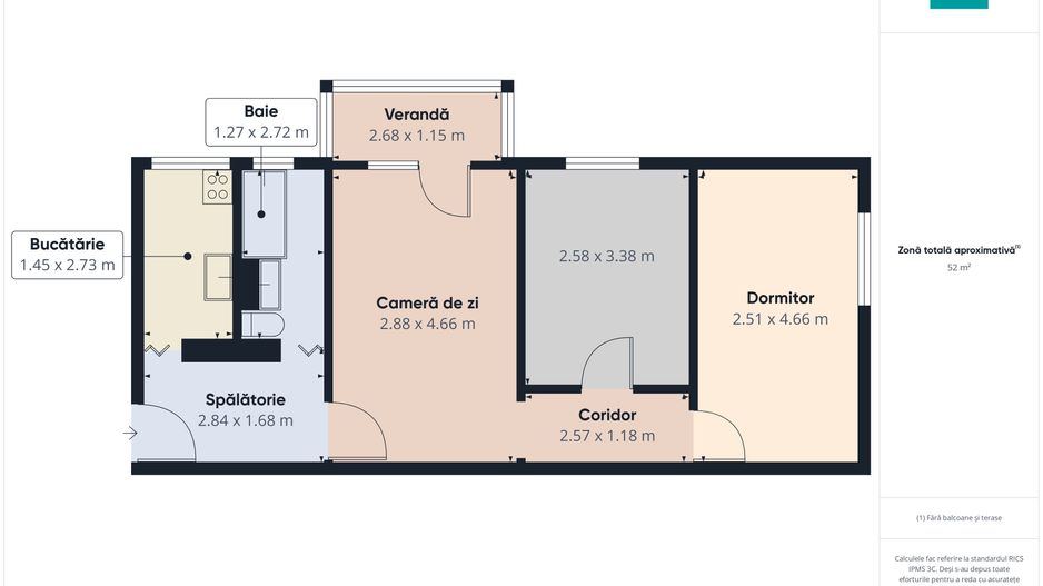 Apartament cu 3 camere în zona Spitalul Județean - Poză 13
