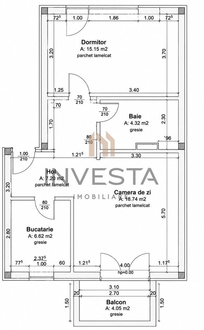 Apartament  2 camere si parcare proprie in cartierul Buna Ziua - Schiță 7