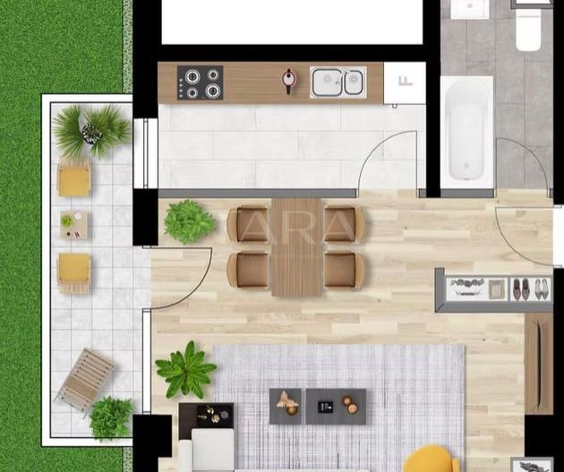 Apartament de o camera semifinisat-INTRE LACURI - Poză 1
