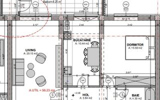 Apartament decomandat, 2 camere  - Piata Rahova/Mall - Schiță 9