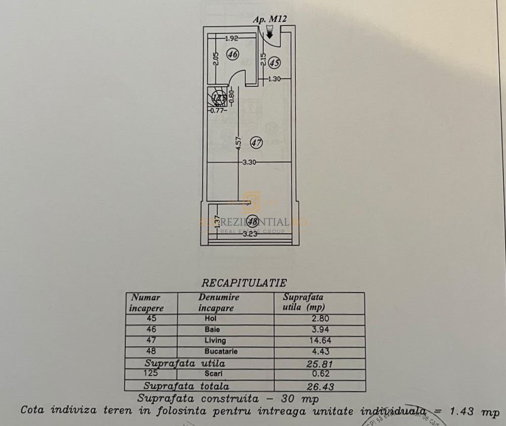 Apărătorii Patriei - duplex 3 camere, 8 minute de metrou - Schiță 15