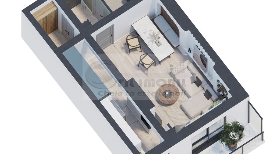 Apartament modern 1 cameră, 43.6 mp, 0% Comision - Poză 3