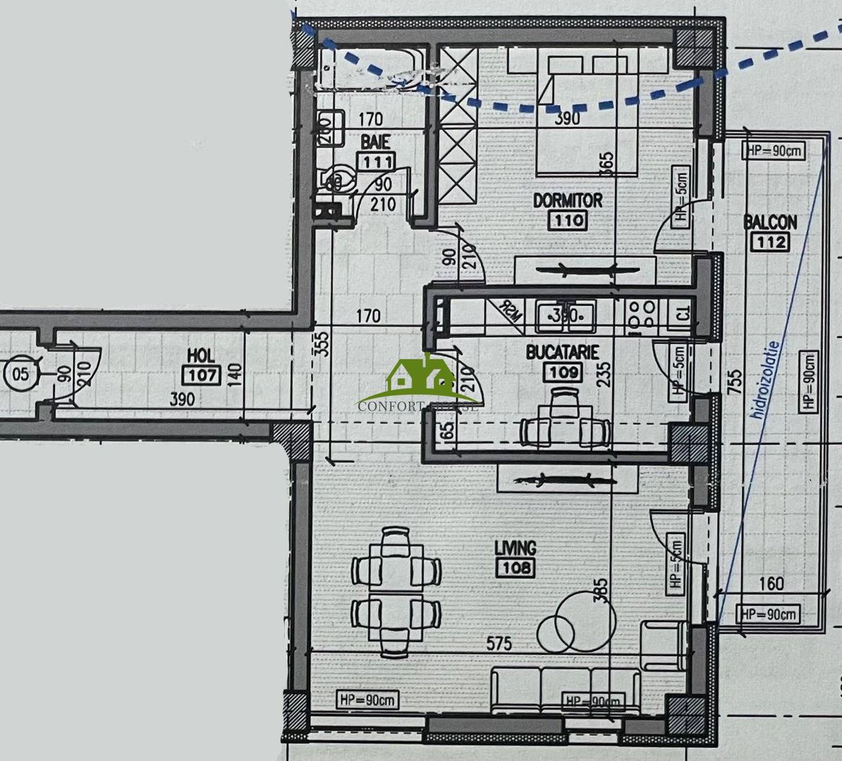 Apartament 2 camere, bloc nou, P+3, Ap.05, Et.1, Bl.7 - CP2462296 - Poză 6