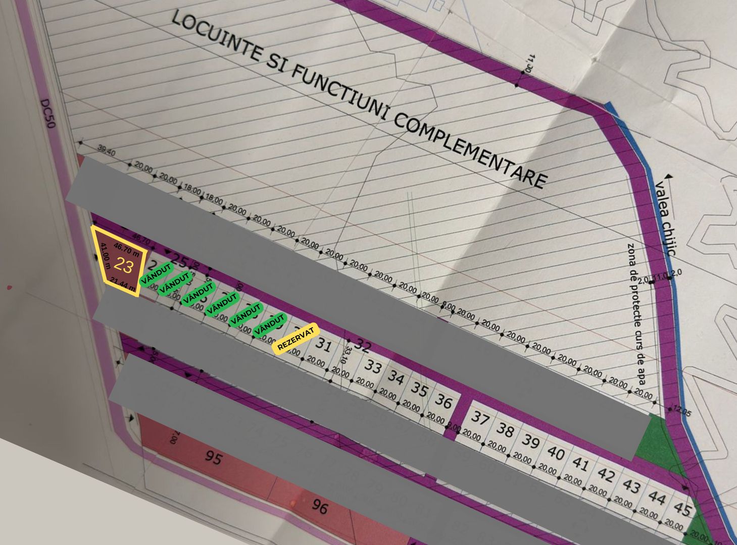 Teren intravilan 1128 mp Sacadat zona Coca Cola- dublu front stradal - Poză 2