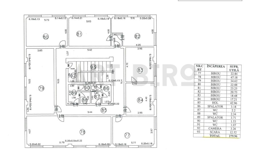 Zero comision, 48 - 97mp birou la pret redus, Semanatoarea, 5' metrou - Schiță 14