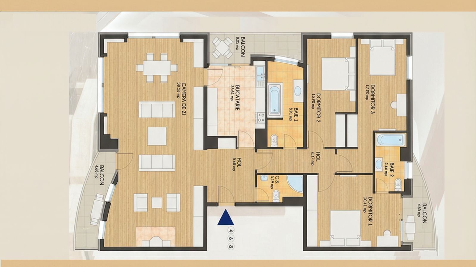 4 camere | Primaverii | Jean Monet | parcare + boxa - Poză 19