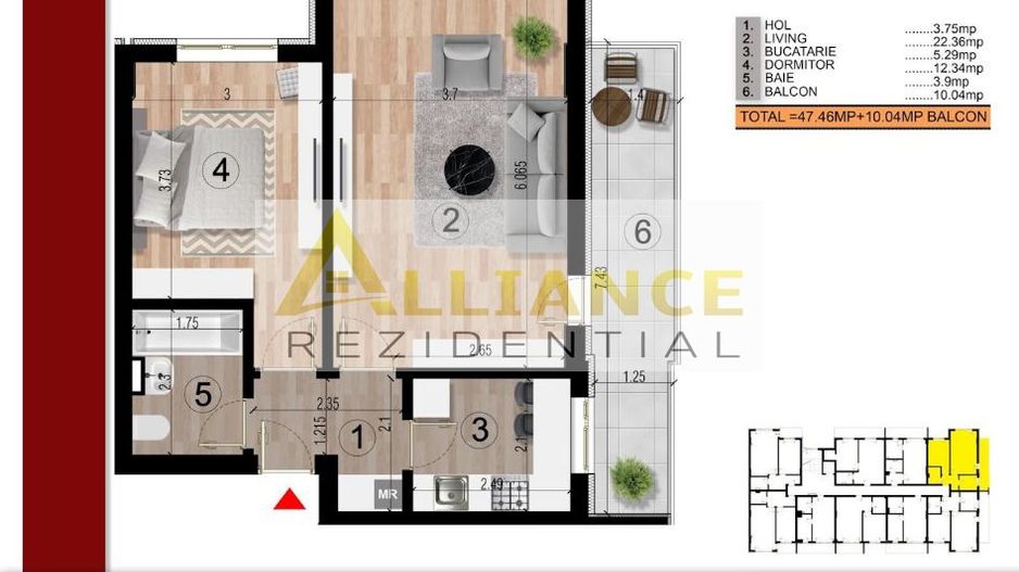 2 CAMERE | 57.50 MP | CAMPUS SCOLAR 650M | METROU 15 MIN | 106.000€ - Poză 6