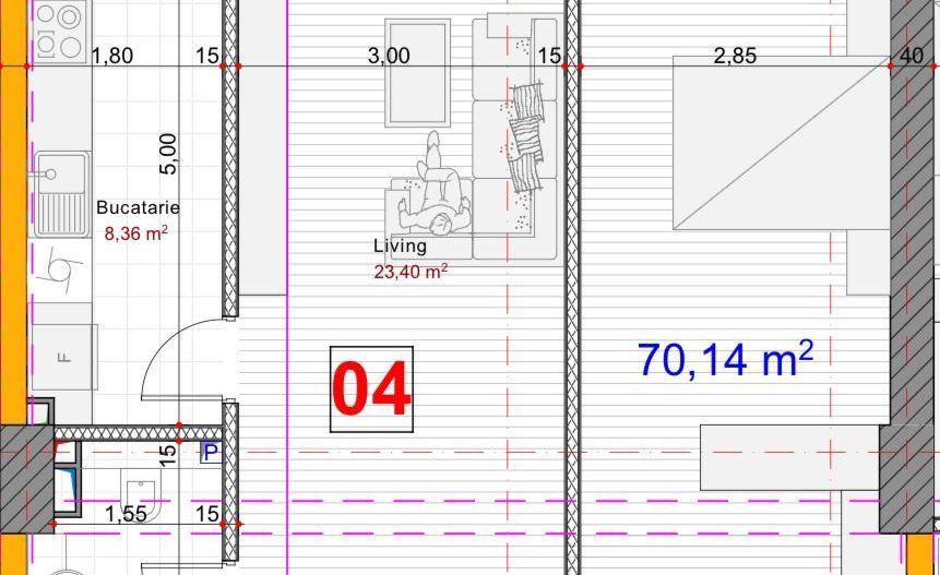 APARTAMENT 2 CAMERE | ICON RESIDENCE - Schiță 15