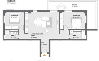 Aradului-3 camere-Terasa - Poză 14