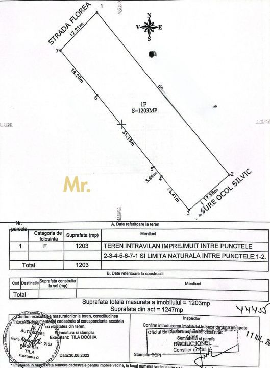 Teren intravilan 1203 mp Bascov-Florea zona Superba - Poză 6