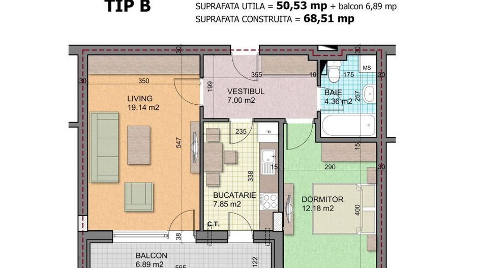 AP. 2CAM. MOBILAT+LOC DE PARCARE / BLOC P+3.PARCUL TEILOR! - Poză 28
