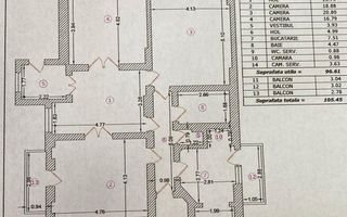 DE VÂNZARE APARTAMENT 3 CAMERE | VILĂ INTERBELICĂ | CENTRALĂ | CALEA CĂLĂRAȘI - Schiță 16