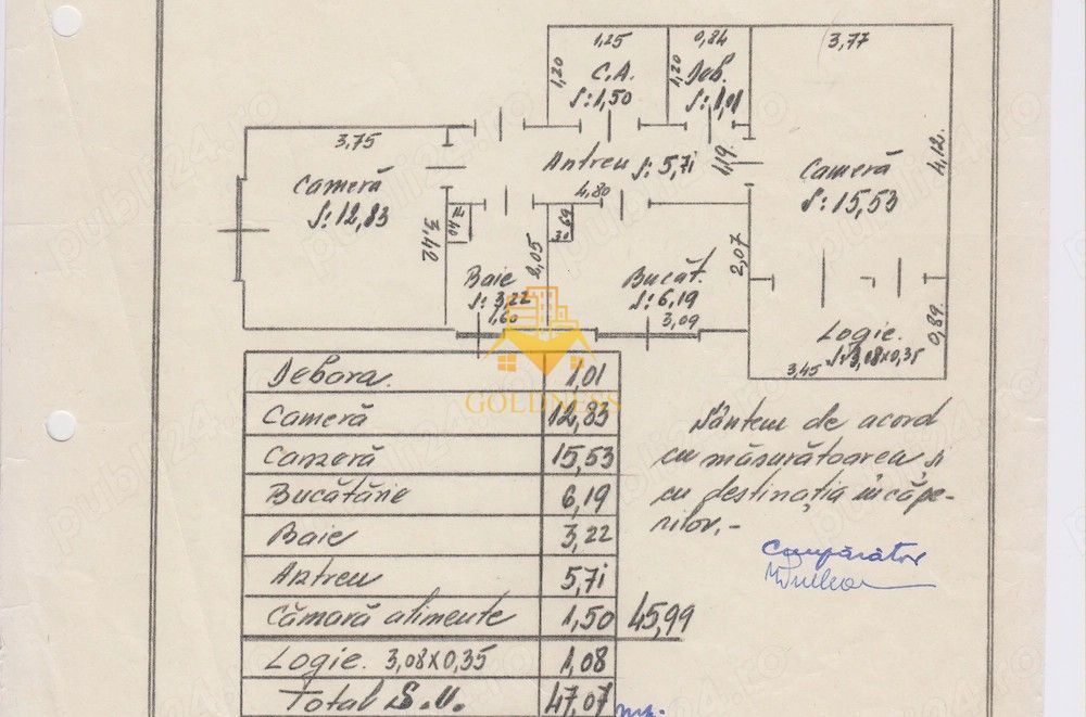 2 camere deco et 2 balcon Centru Mihai Viteazu / Leul /Piata Muzeului - Schiță 5