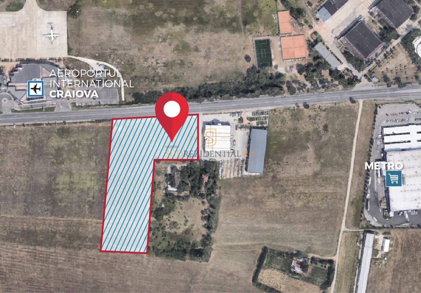 Teren de vanzare, zona Aeroport International Craiova, deschidere E574 - Poză 2